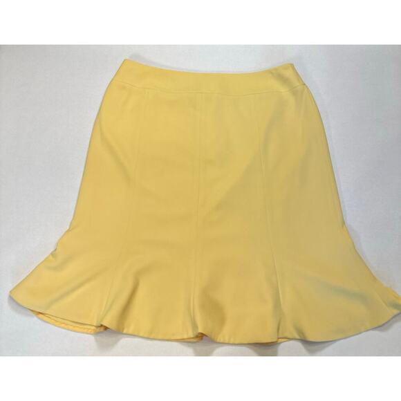 Nipon Boutique Butter Yellow Skirt Size 16 Tulip Classic Elegant Plus - Picture 1 of 8